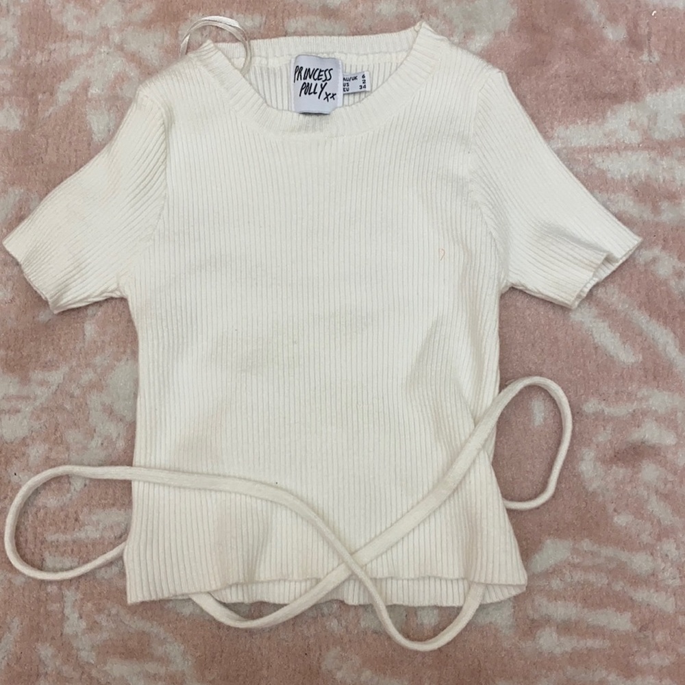 Princess Polly White Wrap Around Top